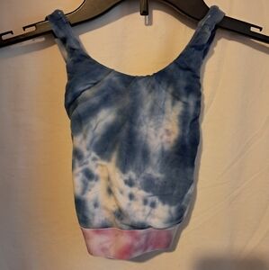 Auden Blue and Pink Tie-Dye Sports Bra